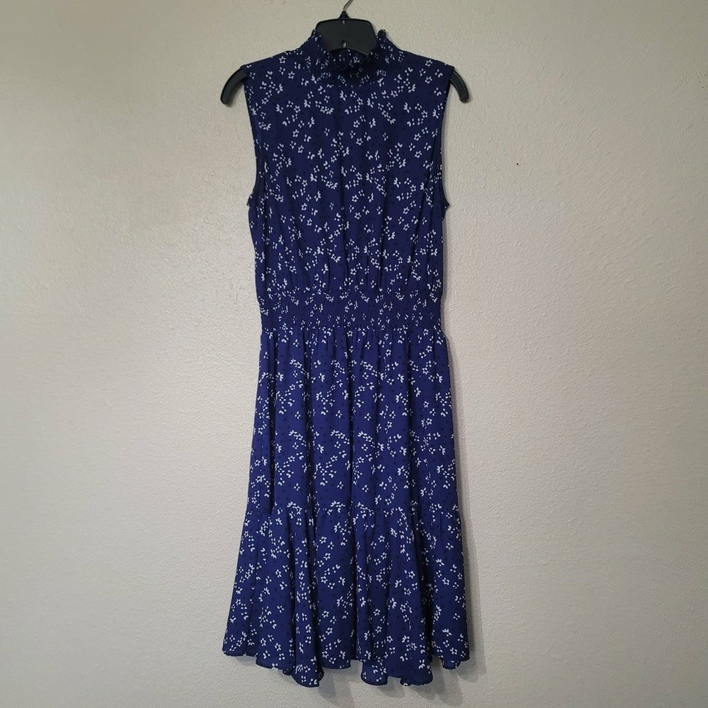 Nanette Lepore Sleeveless Flocked neck Dress Sz 10